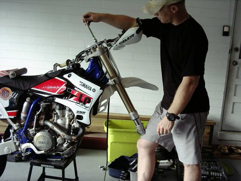 How to lower the forks on a YZ450 SuperMoto Junkie